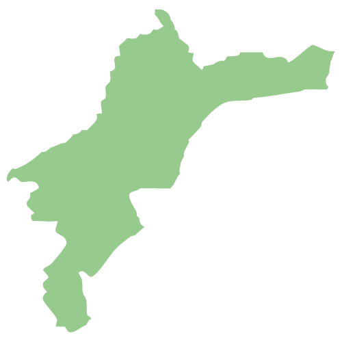 愛媛県の地図イラスト画像