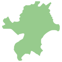 福岡県の地図イラスト画像