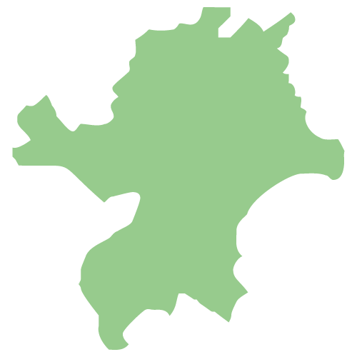 福岡県の地図イラスト画像