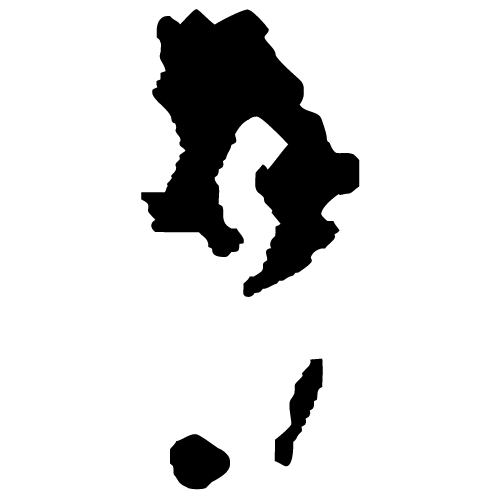 鹿児島県の地図イラスト＜モノクロシルエット画像＞