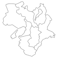 近畿地方の白地図イラスト画像
