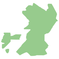 熊本県の地図イラスト画像