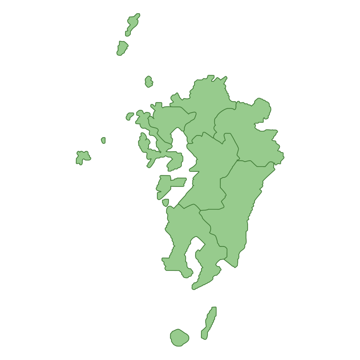 九州地方の地図イラスト画像 日本地図無料イラスト素材集