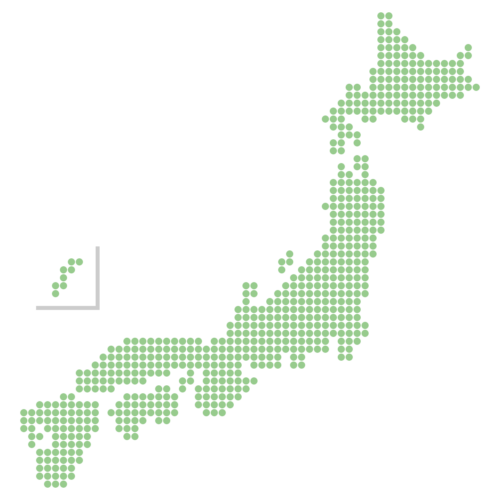 日本地図のドットイラスト画像