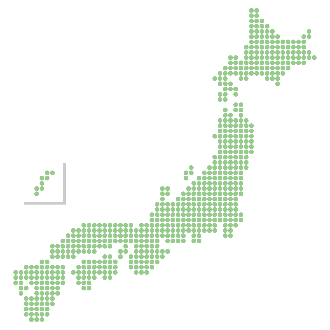 日本地図のドットイラスト画像 日本地図無料イラスト素材集