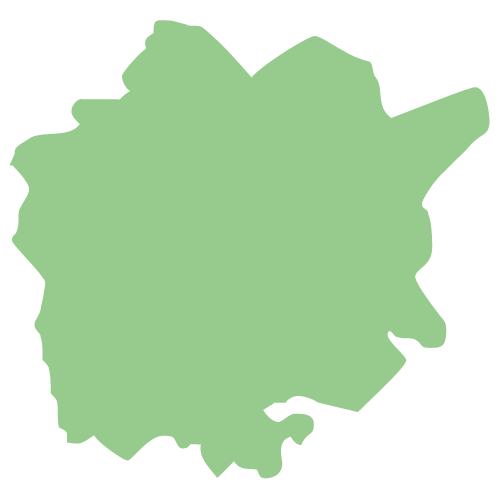 岡山県の地図イラスト画像