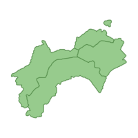 四国地方の地図イラスト画像