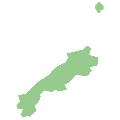 島根県の地図イラスト画像