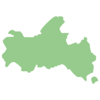 山口県の地図イラスト画像