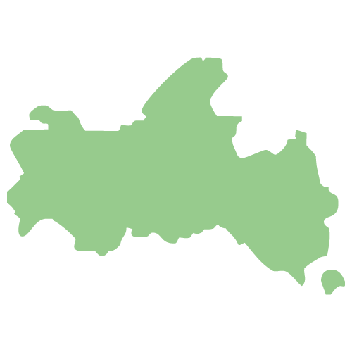 山口県の地図イラスト画像